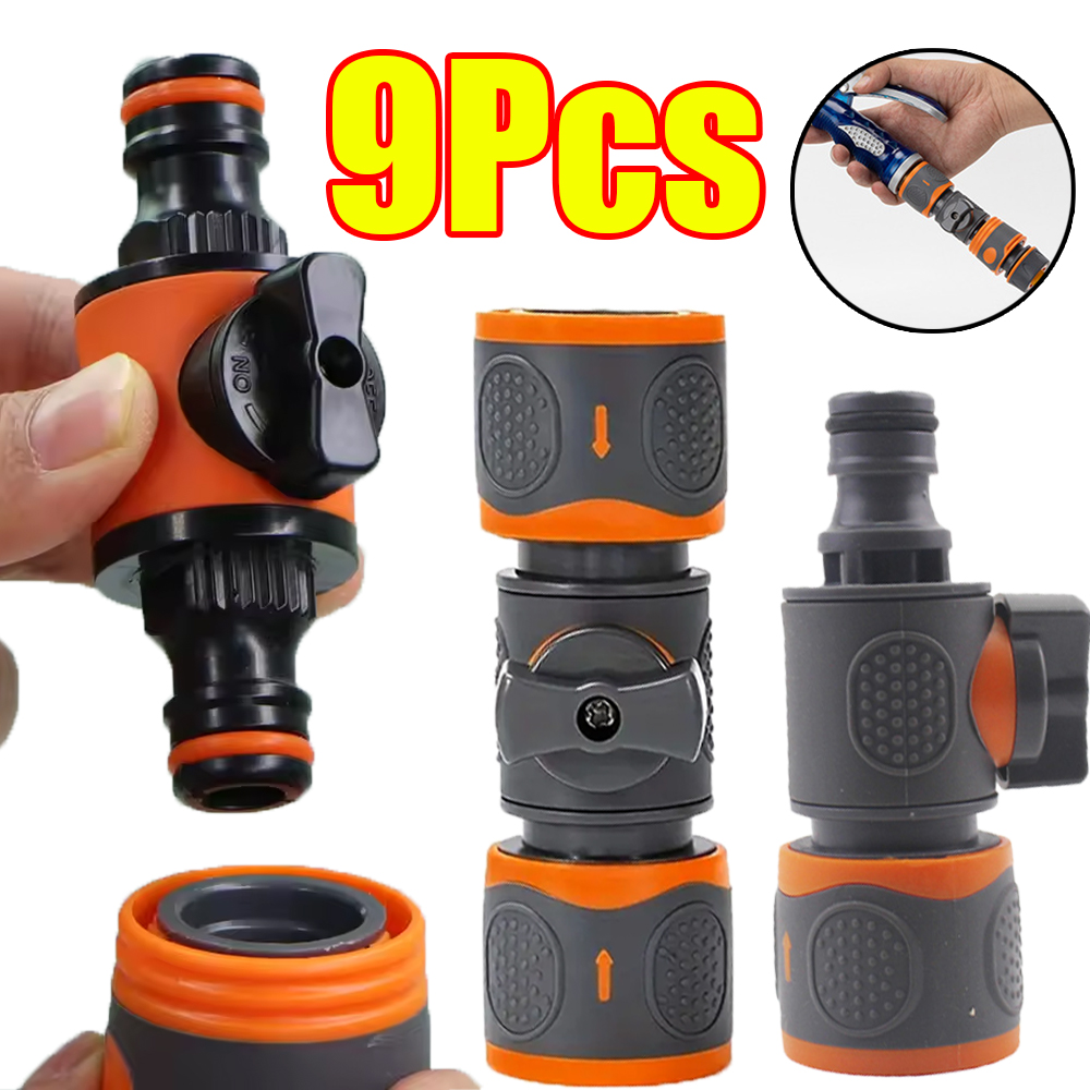 Smart Garden Hose Valve - 1-9 Peças Adaptadores de Conexão Rápida