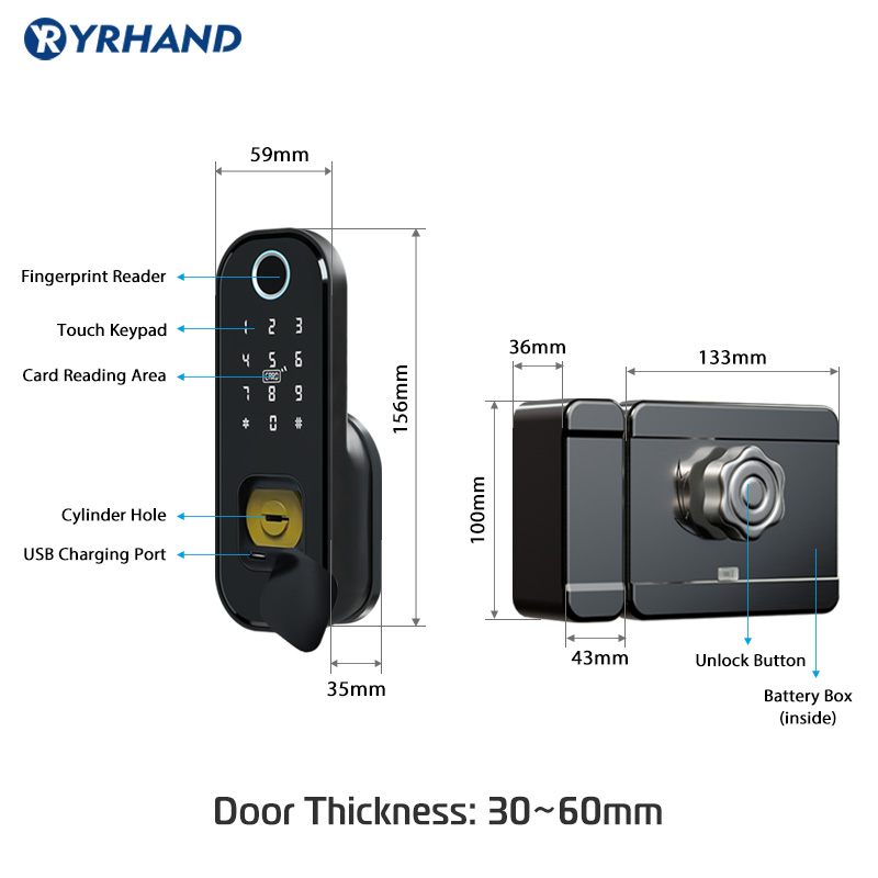 Tuya-Fechadura à prova d'água  - Smart Garden Door Lock avaliação e preço